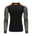 WoolNet Hybrid crewneck M&#39;s Jet Black/Tarmac/Gold Flame M