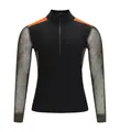 WoolNet Hybrid mockneck M&#39;s Jet Black/Tarmac/Gold Flame M
