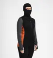 WarmWool hoodsweater w/zip W&#39;s Jet Black/Marengo/Gold Flame M