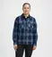 Reborn woolshirt W's Check Navy / Jeans XS 