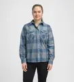 Reborn woolshirt W&#39;s Check Light Grey / Jeans M