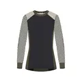 WoolNet Hybrid crewneck W&#39;s Jet Black/Tarmac/Beige Melange M