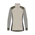 WoolNet Hybrid mockneck W&#39;s Beige Melange/Tarmac/Jet Black M