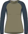 LightWool 140 Crewneck W's Aloe/Midnight Navy M