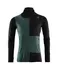 WarmWool hoodsweater w/zip M's Jet Black/Green Gables/NorthAtlantic S 