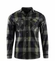 ReBorn woolshirt M&#39;s Check Dark Grey / Salvia M